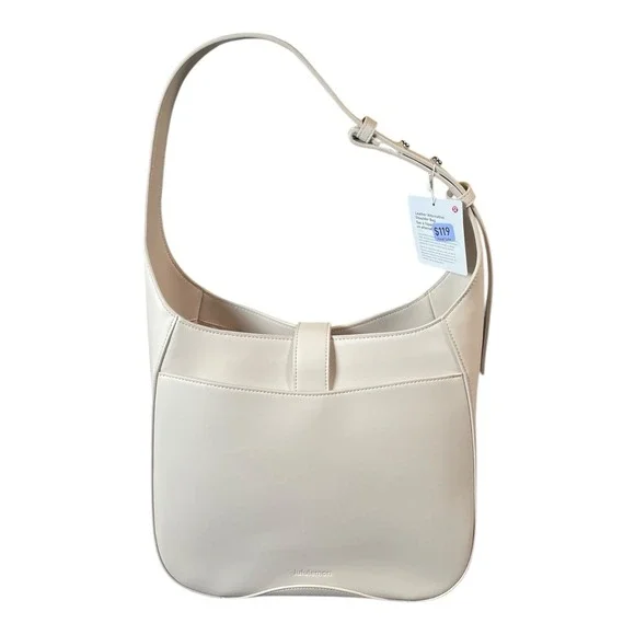 Lululemon Cactus Leather Shoulder Bag 8L Cashew With Silver Hardware & Dust Bag - Picture 2 of 16